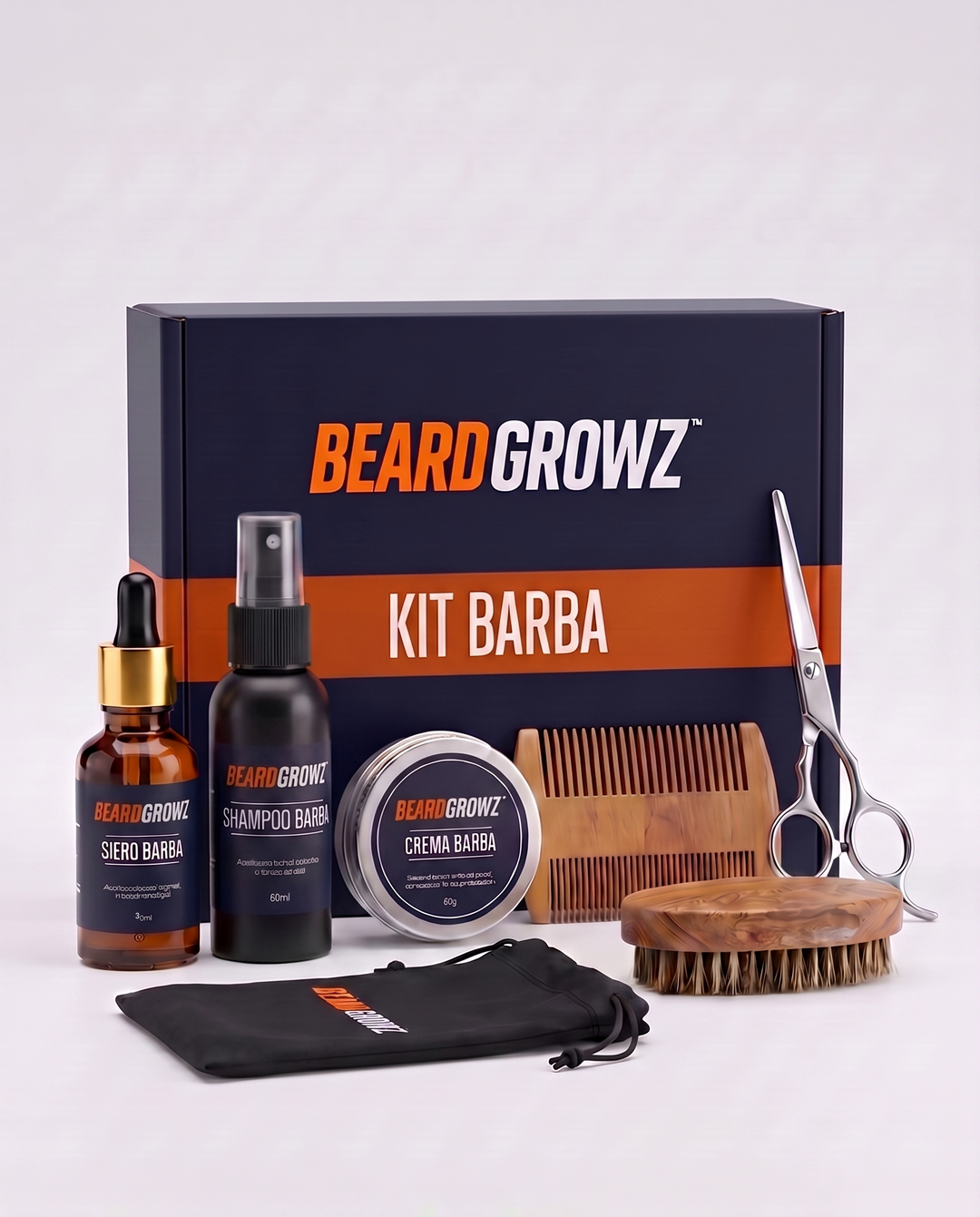 Kit Barba Completo 7 Prodotti BeardGrowz