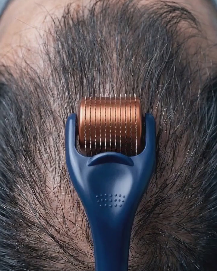 Rituale BeardGrowz: derma roller, siero ai peptidi di rame e kit